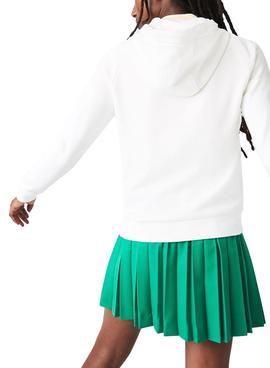 Chaqueta Lacoste Capucha Blanca Para Mujer