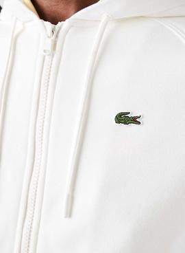 Chaqueta Lacoste Capucha Blanca Para Mujer