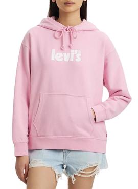 Sudadera Levis Graphic Standard Rosa Mujer