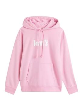 Sudadera Levis Graphic Standard Rosa Mujer