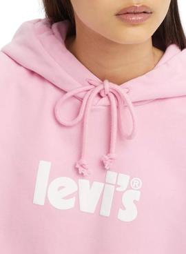 Sudadera Levis Graphic Standard Rosa Mujer