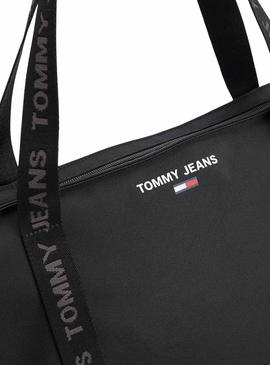 Bolso Tommy Jeans Essential Tote Negro Para Mujer