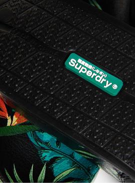 Chanclas Superdry Tropical Negro Mujer