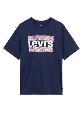 Camiseta Levis Relaxed Fit Marino Unisex