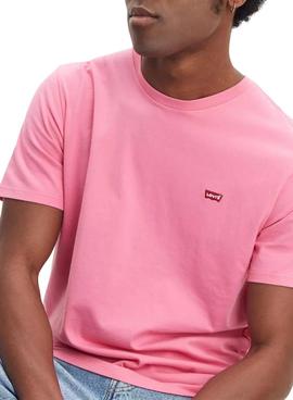 Camiseta Levis Original Rosa Para Hombre