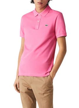 Polo Lacoste Slim Fit Rosa Hombre