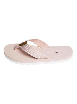 Chanclas Tommy Hilfiger Sporty Flat Rosa Mujer