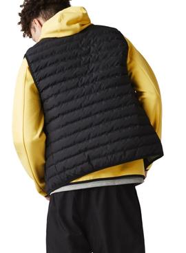 Chaleco Lacoste Acolchado Negro Para Hombre