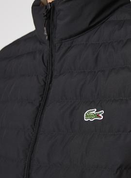 Chaleco Lacoste Acolchado Negro Para Hombre