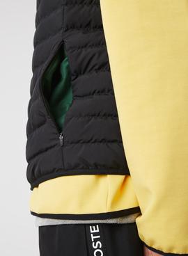 Chaleco Lacoste Acolchado Negro Para Hombre