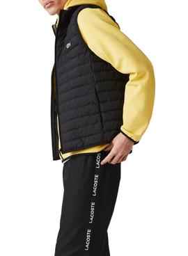 Chaleco Lacoste Acolchado Negro Para Hombre