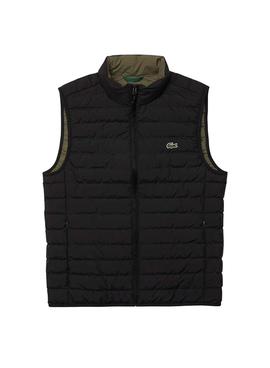 Chaleco Lacoste Acolchado Negro Para Hombre