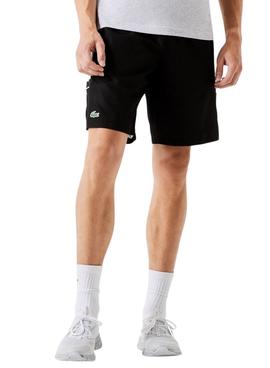 Bermuda Lacoste Sport Negra Para Hombre