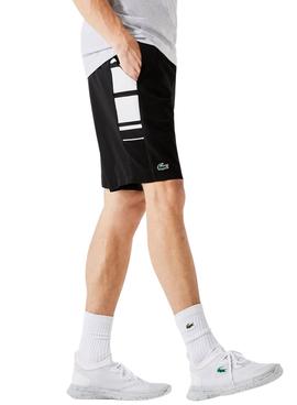 Bermuda Lacoste Sport Negra Para Hombre