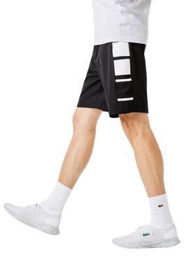 Bermuda Lacoste Sport Negra Para Hombre