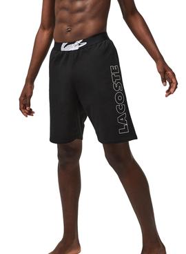Bermudas Lacoste Lounge Negra Para Hombre