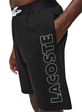Bermudas Lacoste Lounge Negra Para Hombre