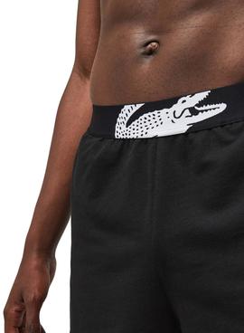 Bermudas Lacoste Lounge Negra Para Hombre