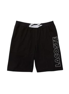 Bermudas Lacoste Lounge Negra Para Hombre