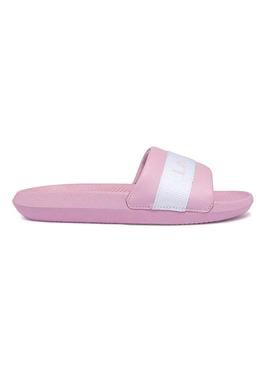 Chanclas Lacoste Croco Rosas Para Mujer