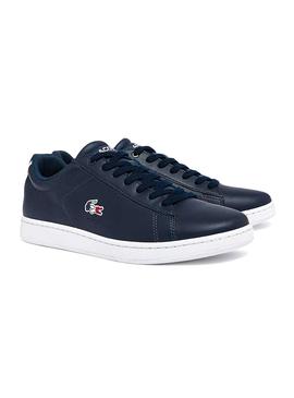 Zapatillas Lacoste Carnaby Evo Marino Para Hombre