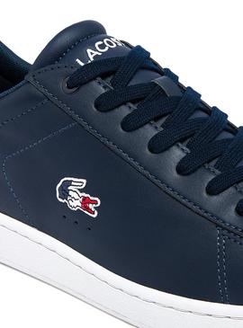 Zapatillas Lacoste Carnaby Evo Marino Para Hombre