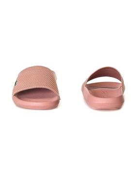 Chanclas Lacoste Malla Rosa