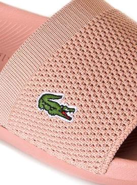 Chanclas Lacoste Malla Rosa