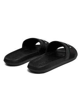Chanclas Lacoste Croco Negras Para Hombre