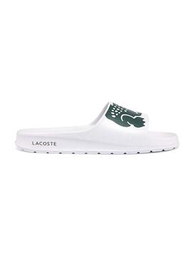 Chanclas Lacoste Croco 2.0 Blancas Para Hombre