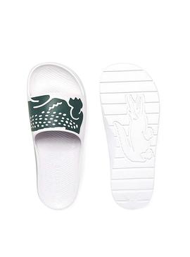 Chanclas Lacoste Croco 2.0 Blancas Para Hombre