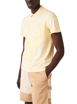 Polo Lacoste Cocodrilo Amarillo Para Hombre