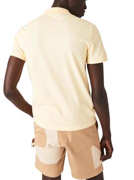 Polo Lacoste Cocodrilo Amarillo Para Hombre