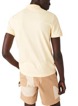 Polo Lacoste Cocodrilo Amarillo Para Hombre