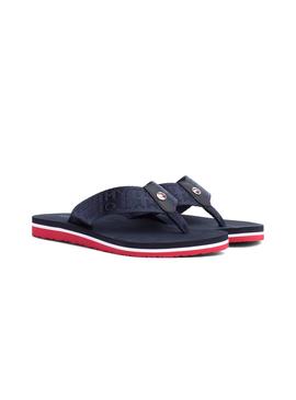 Chanclas Tommy Hilfiger Jacquard Azul Mujer