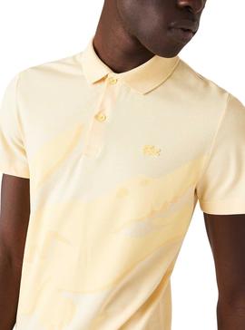 Polo Lacoste Cocodrilo Amarillo Para Hombre