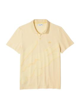 Polo Lacoste Cocodrilo Amarillo Para Hombre