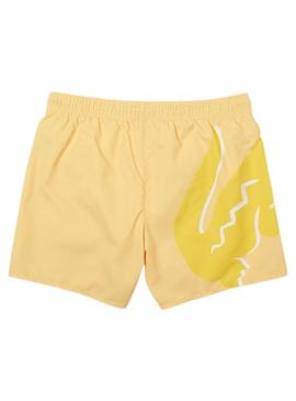 Bañador Lacoste Boxer Amarillo Para Hombre