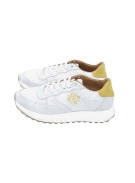 Zapatillas Popa Ines Serraje Blanco Para Mujer