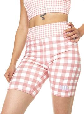 Mallas Ciclistas Vans Mixed Up Gingham Rosa Mujer