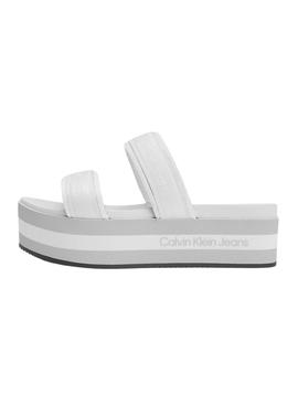 Sandalias Calvin Klein Plataforma Blanca Mujer