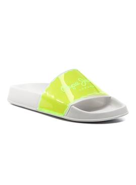 Chanclas Pepe Jeans Flap Fluor Amarillo Mujer