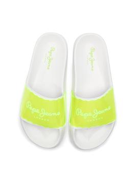 Chanclas Pepe Jeans Flap Fluor Amarillo Mujer