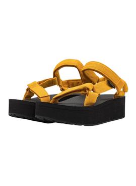 Sandalia Teva Flatform Universal Amarilla Mujer