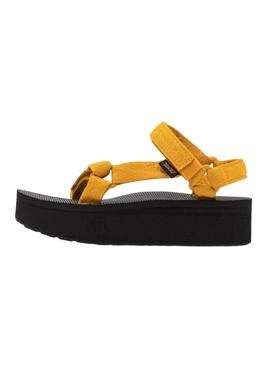 Sandalia Teva Flatform Universal Amarilla Mujer