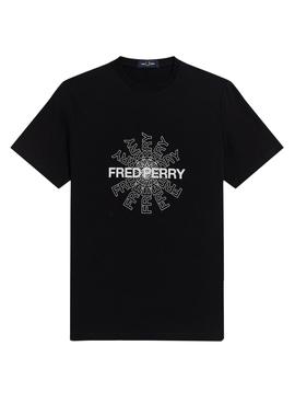 Camiseta Fred Perry Graphic Negra Para Hombre