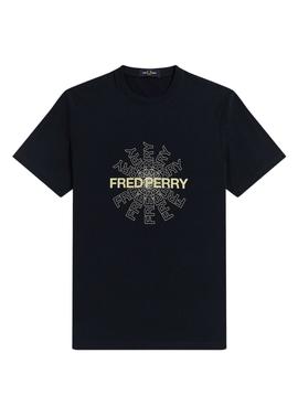Camiseta Fred Perry Graphic Marino Para Hombre