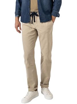 Pantalones Tommy Jeans Ethan Garment Beige Hombre