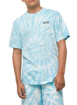 Camiseta Vans Tie Dye Azul Y Blanco Para Niño