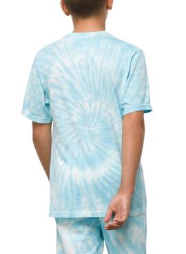 Camiseta Vans Tie Dye Azul Y Blanco Para Niño